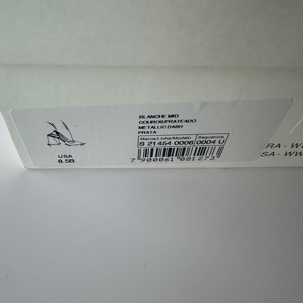 SCHUTZ Shiny Silver Pointed Slingback Heels - Picture 10 of 10